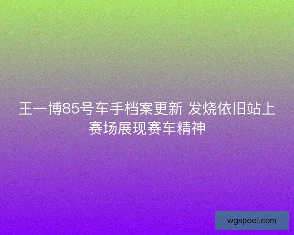 王一博85号车手档案更新 发烧依旧站上赛场展现赛车精神